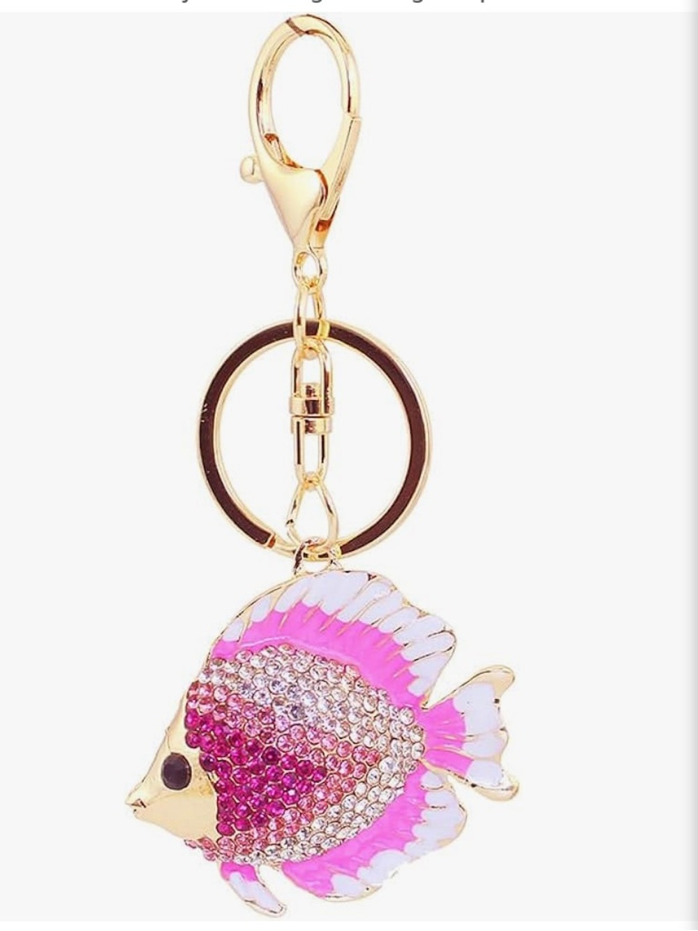 Crystal fish purse/bag charm Keychain